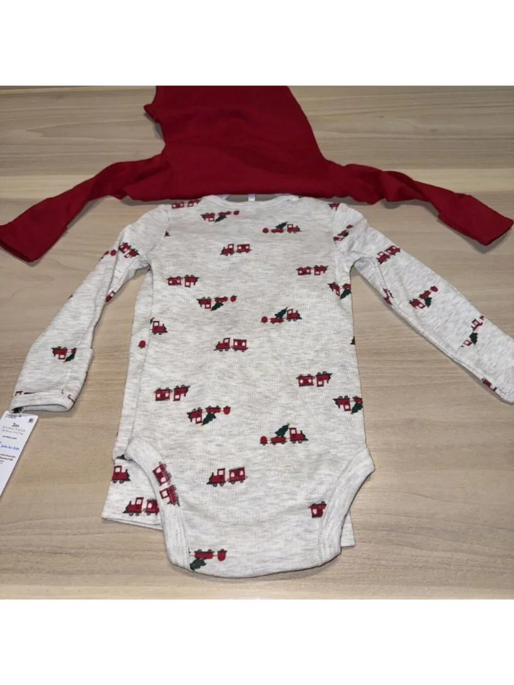 NWT Carter's Three Piece Christmas Tree Truck Bodysuit Set Baby Size 3 Months